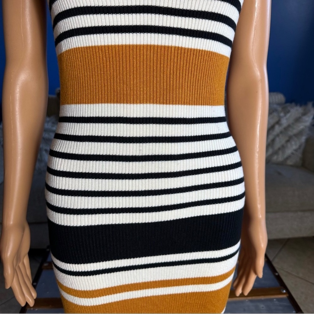Kendall & Kylie Striped Bodycon Dress Small - Picture 5 of 9